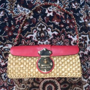 MK woven shoulder bag
